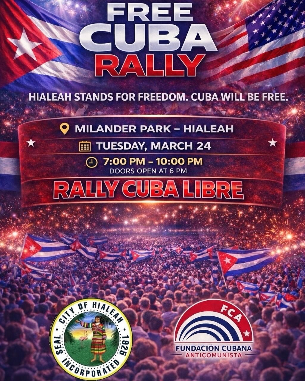 Se espera una gran convocatoria de ciudadanos a Free Cuba Rally