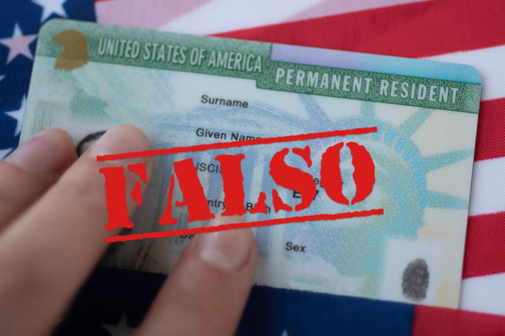 El uso de una tarjeta de residencia permanente apócrifa en Estados Unidos constituye un delito federal