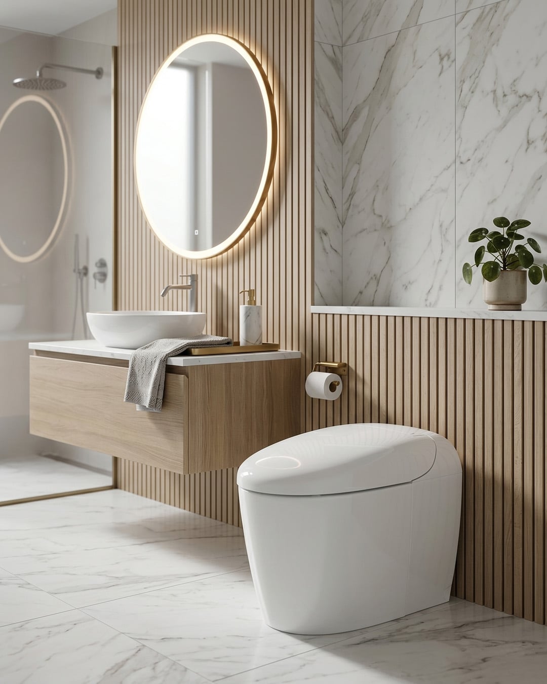 Los inodoros inteligentes se instalan como los convencionales y solo necesitan un enchufe cercano. Incluyen funciones como bidet integrado, asiento calefaccionado, apertura y cierre automático de la tapa, control remoto o panel digital, desodorización y hasta luz nocturna