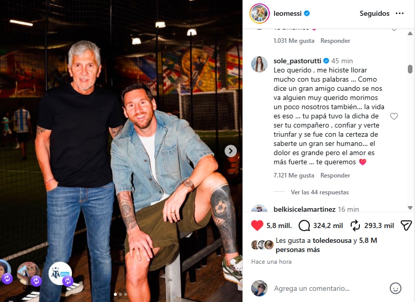 De Cristiano Ronaldo a Lionel Messi: “Un abrazo enorme en estos duros momentos, Leo, mucha fuerza” 8 El mensaje de La Sole para Lionel Messi tras la carta abierta a su papá
