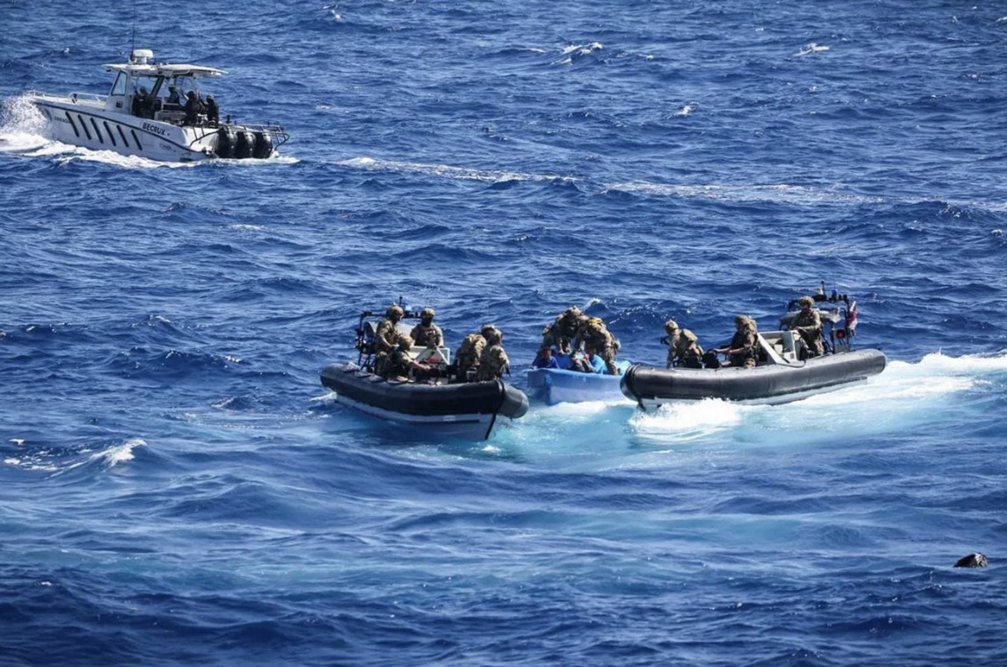 La Armada británica se incauta de media tonelada de cocaína en el Caribe.