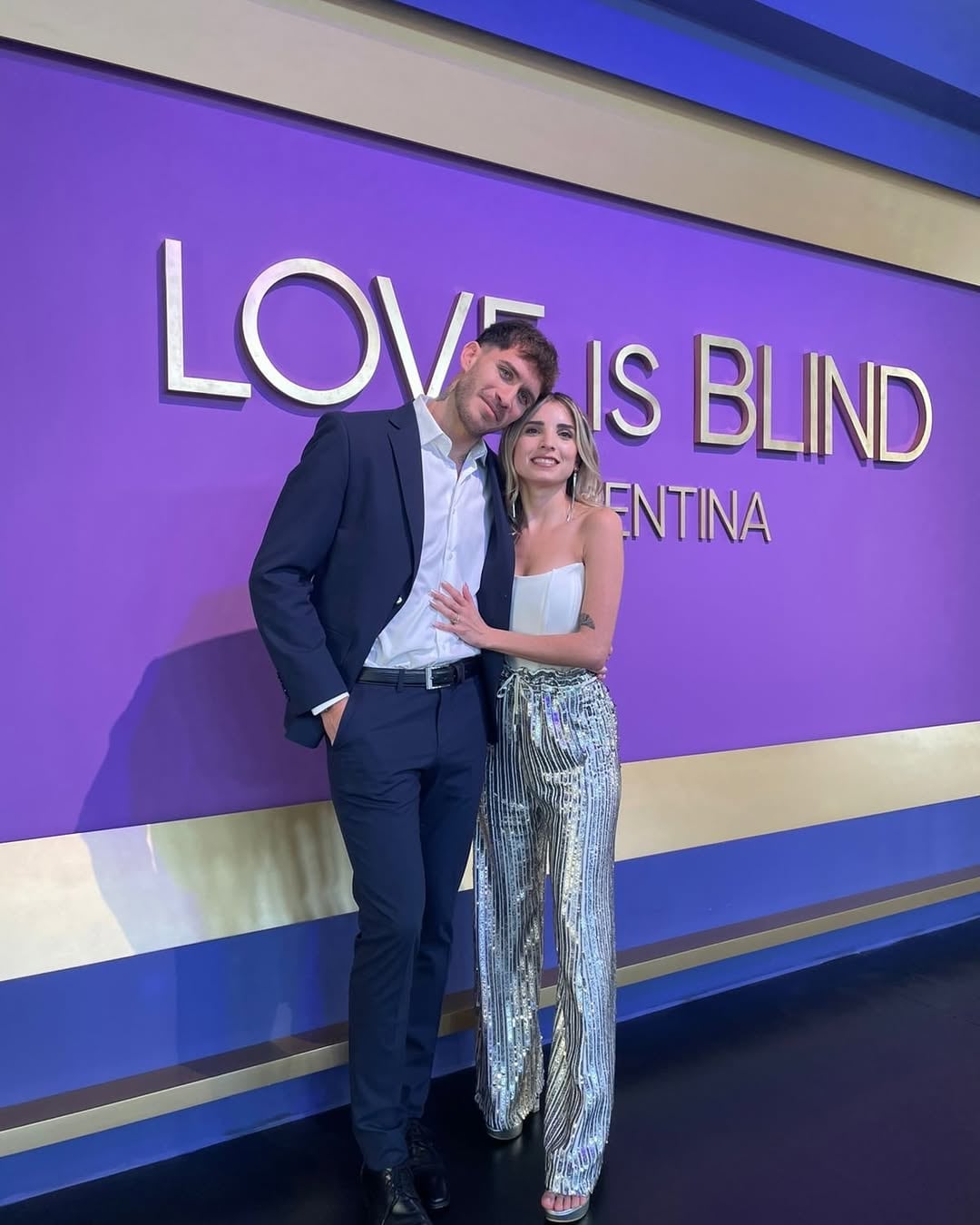 Martínez y Ceco se conocieron en Love is Blind (Foto: Instagram @santunahuel)