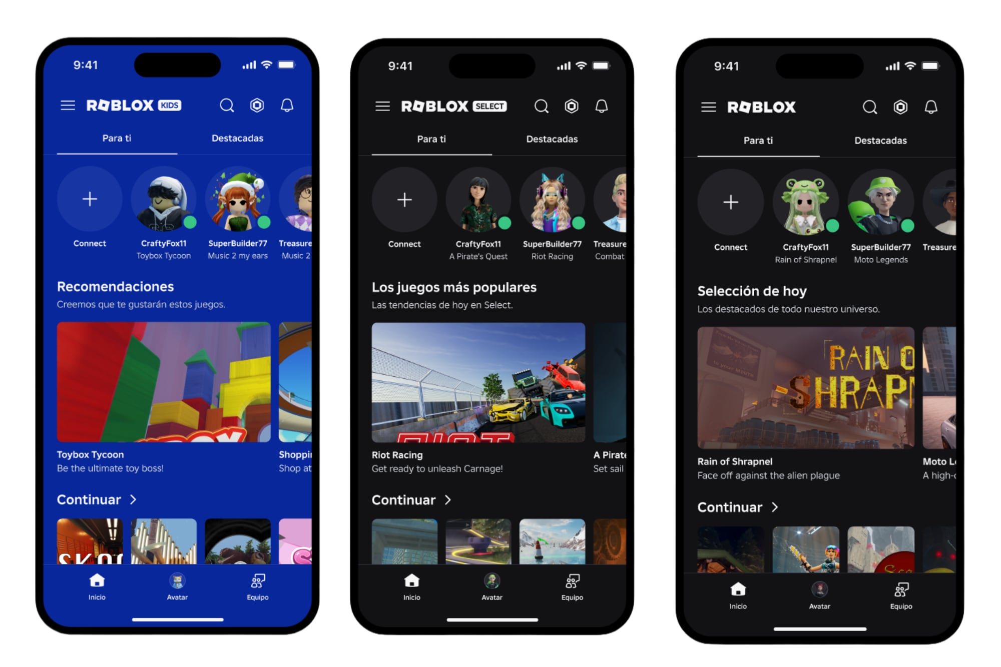 Roblox organizará el contenido según la edad: Kids (menores de 9 años); Select (de 9 a 15 años) o a partir de 16 años