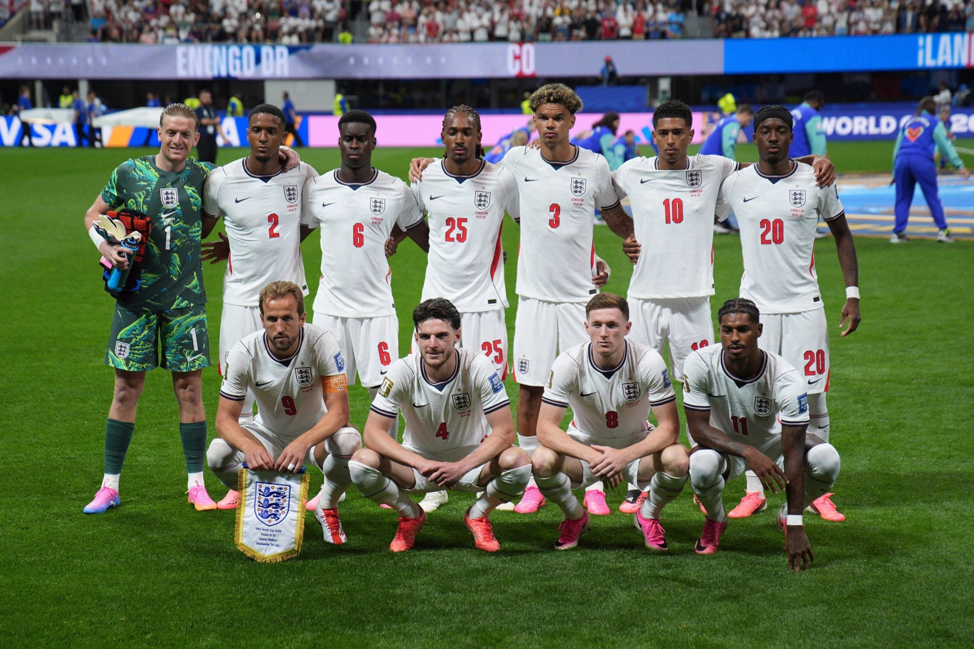 La selección inglesa y su 11 inicial