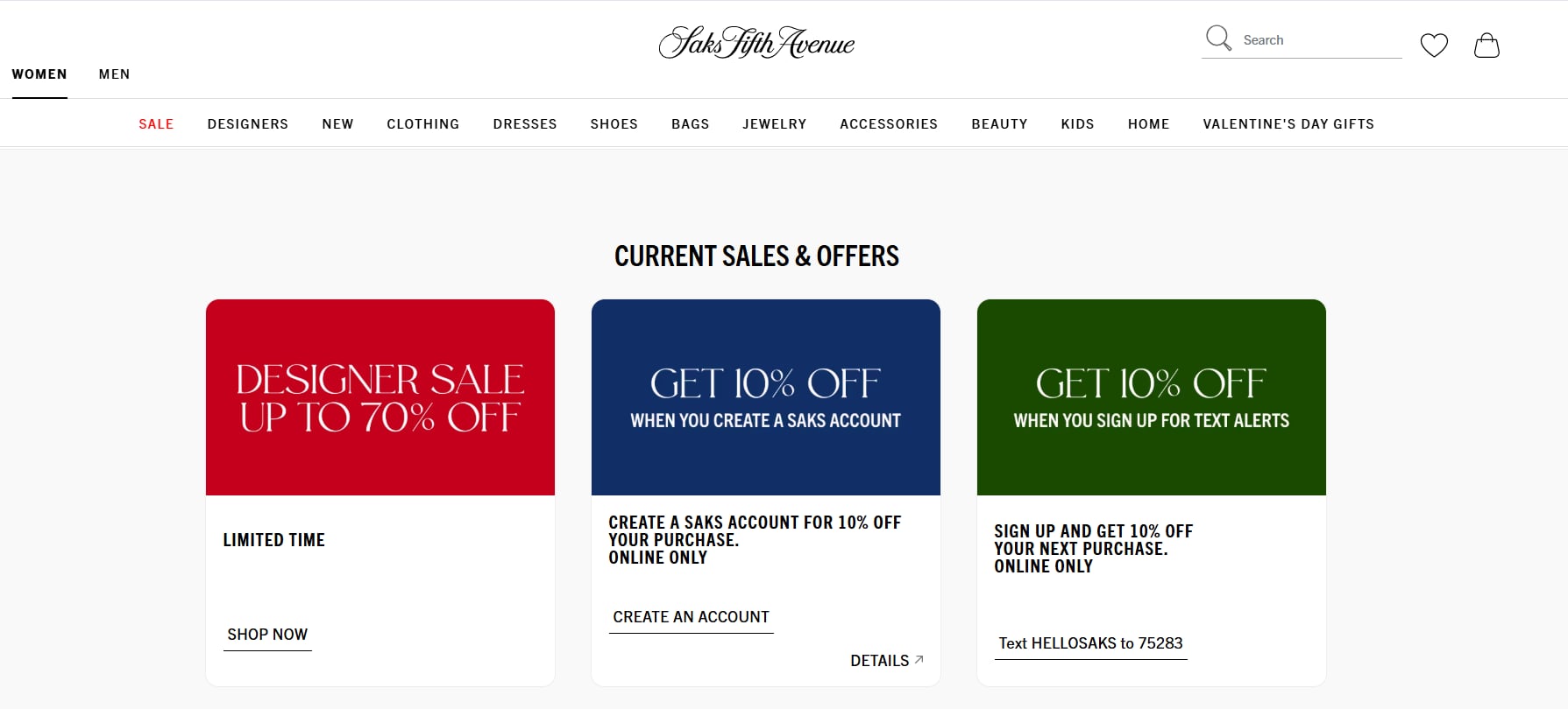 Saks Fifth Avenue ofrece descuentos de hasta 70% por bancarrota (Saks Fifth Avenue)