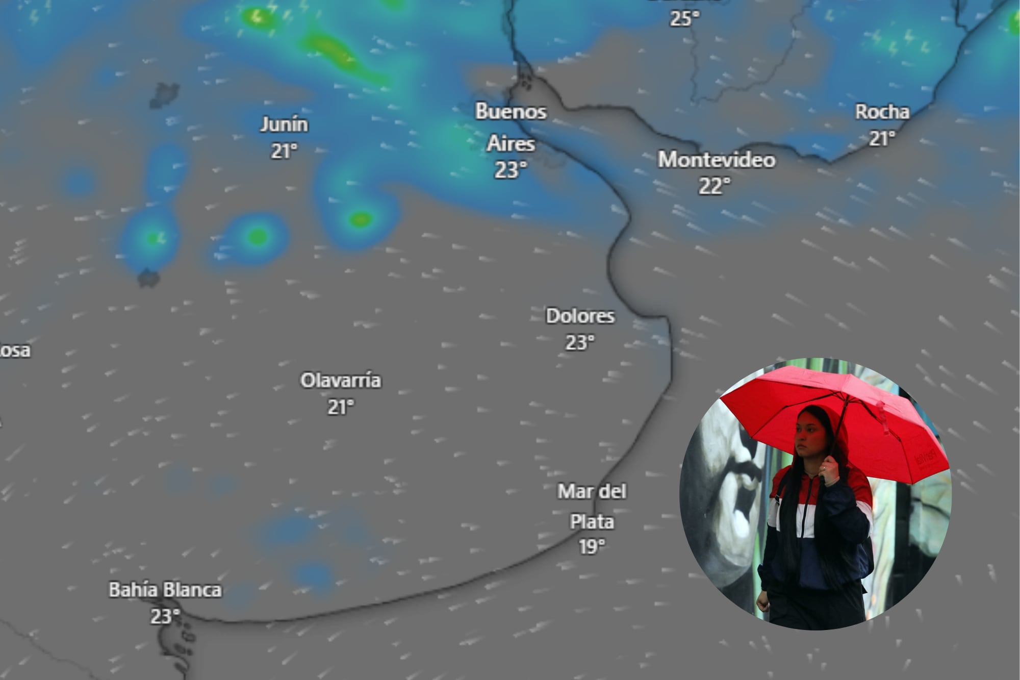 Cambia por completo el tiempo en la ciudad de Buenos Aires: lluvias intensas y descenso de temperaturas