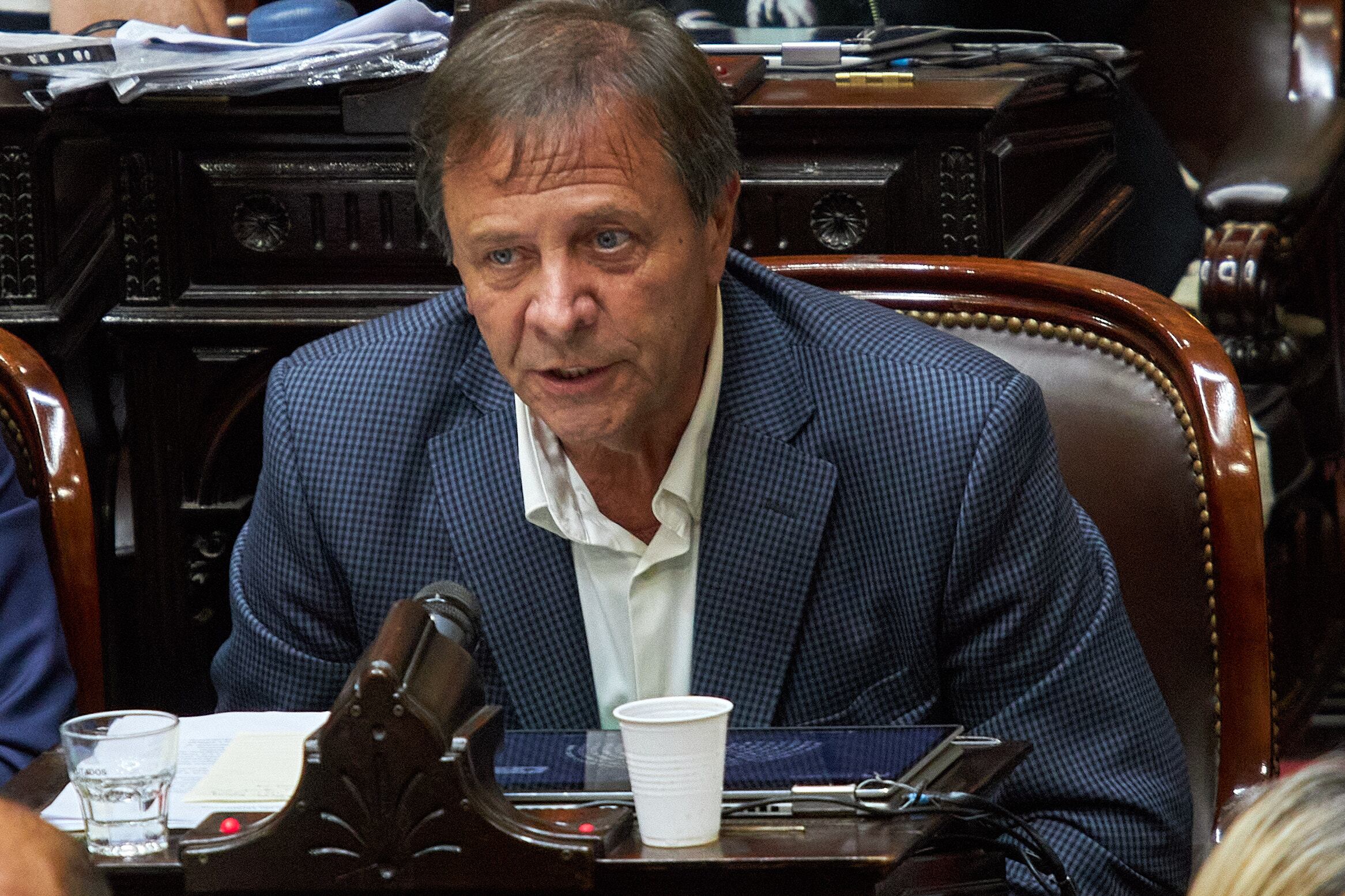 Oscar Zago, en el reciento de la Cámara de Diputados