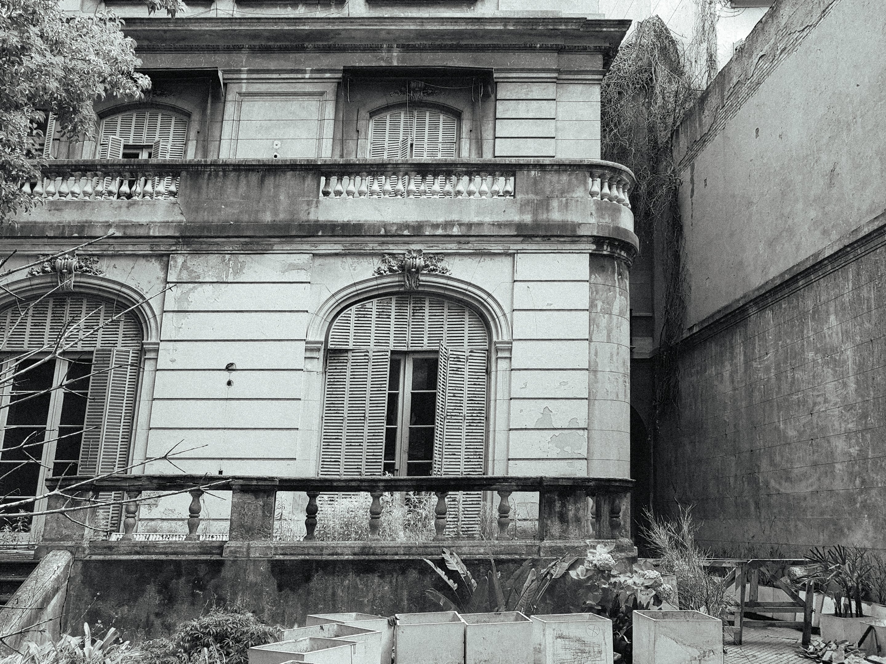 El estado del jardín, antes de los trabajos de restauración