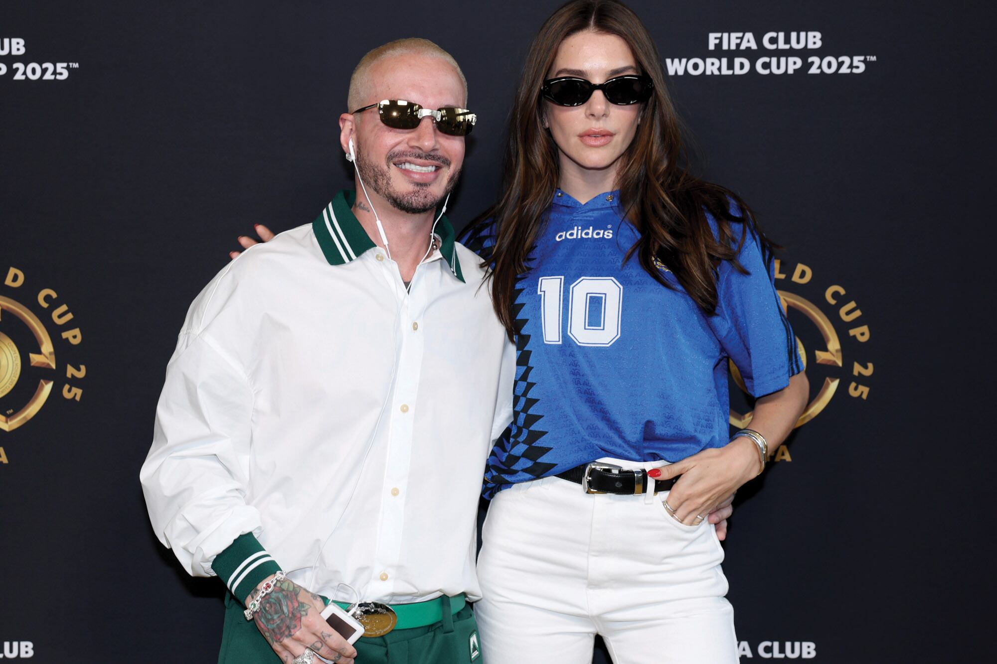 La pareja, en la gold carpet del evento organizado por la FIFA.