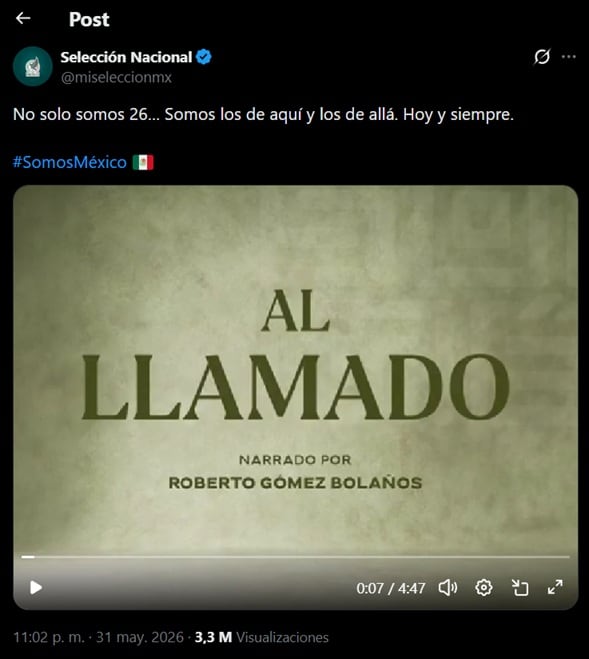El mensaje de la FMF en las redes sociales tras dar a conocer la convocatoria de Javier Aguirre