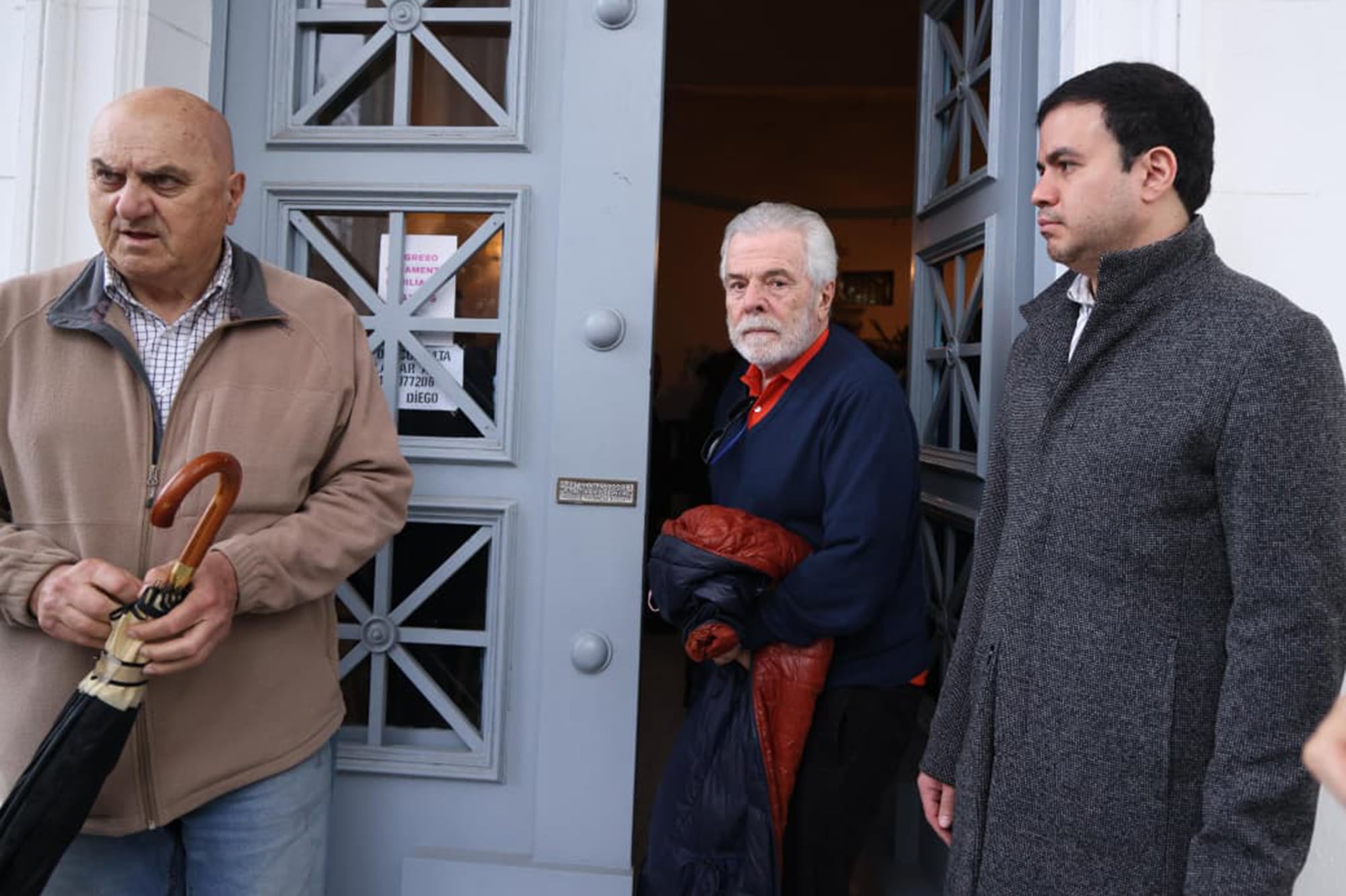 Víctor Laplace llegó al lugar junto a Ana María Picchio