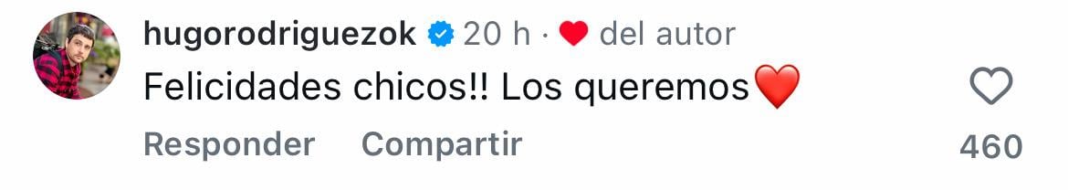 Hugo Rodríguez, productor y pareja de Diego Topa celebró la noticia (Foto: Captura Instagram/@jorgeblanco)