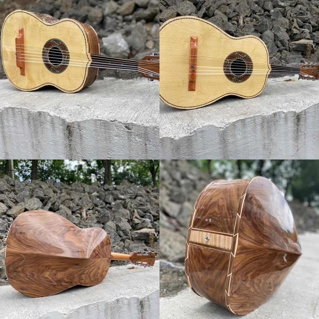 El tío abuelo de Manuel, Candelas, hizo la primera guitarra tallada a partir de una pieza sólida de caoba hondureña