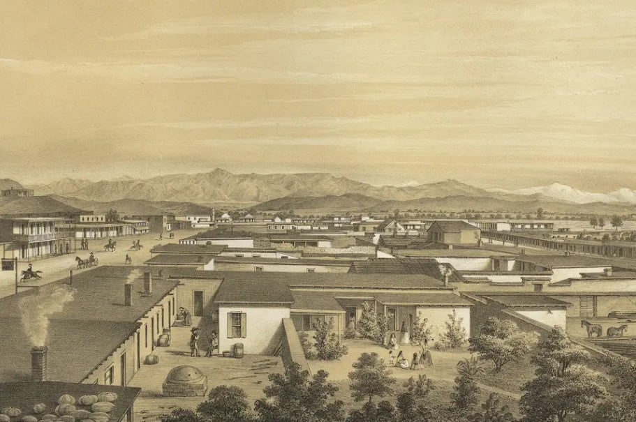 Los Ángeles en el siglo XIX surgió como un asentamiento agrícola de familias diversas