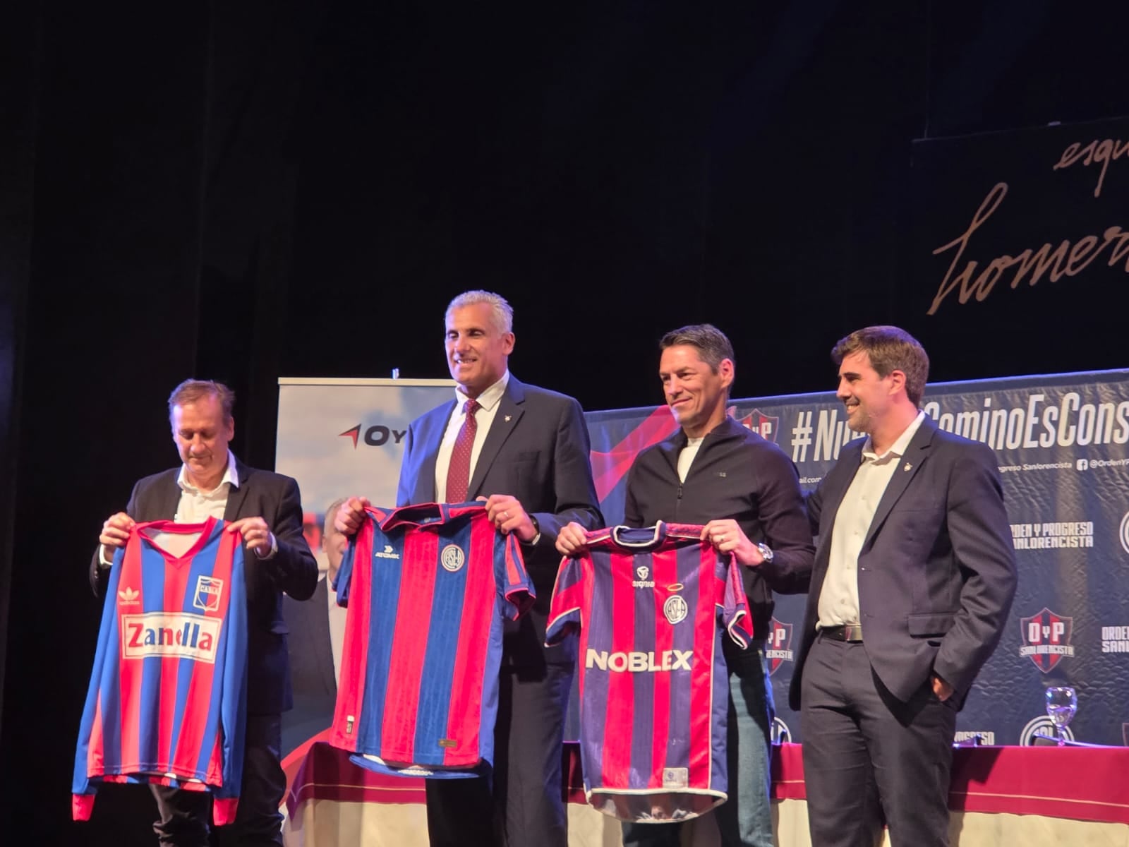 Walter Perazzo (trabajaría con los juveniles), Marcelo Culotta, Guillermo Franco (sería manager del plantel profesional) y Juan Manuel Campos (candidato a vicepresidente)