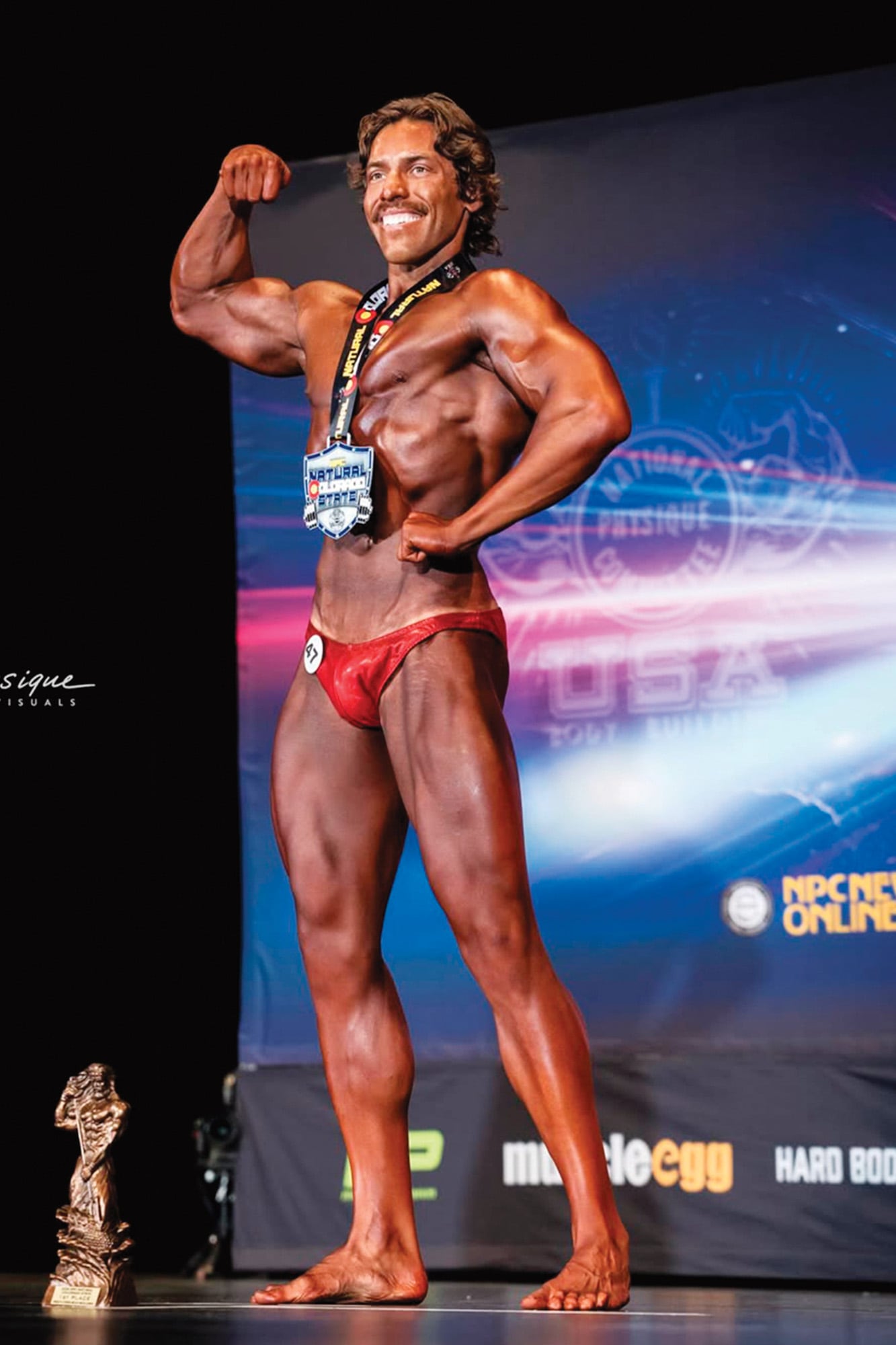 Joseph, triunfante en su primera competición oficial de
culturismo