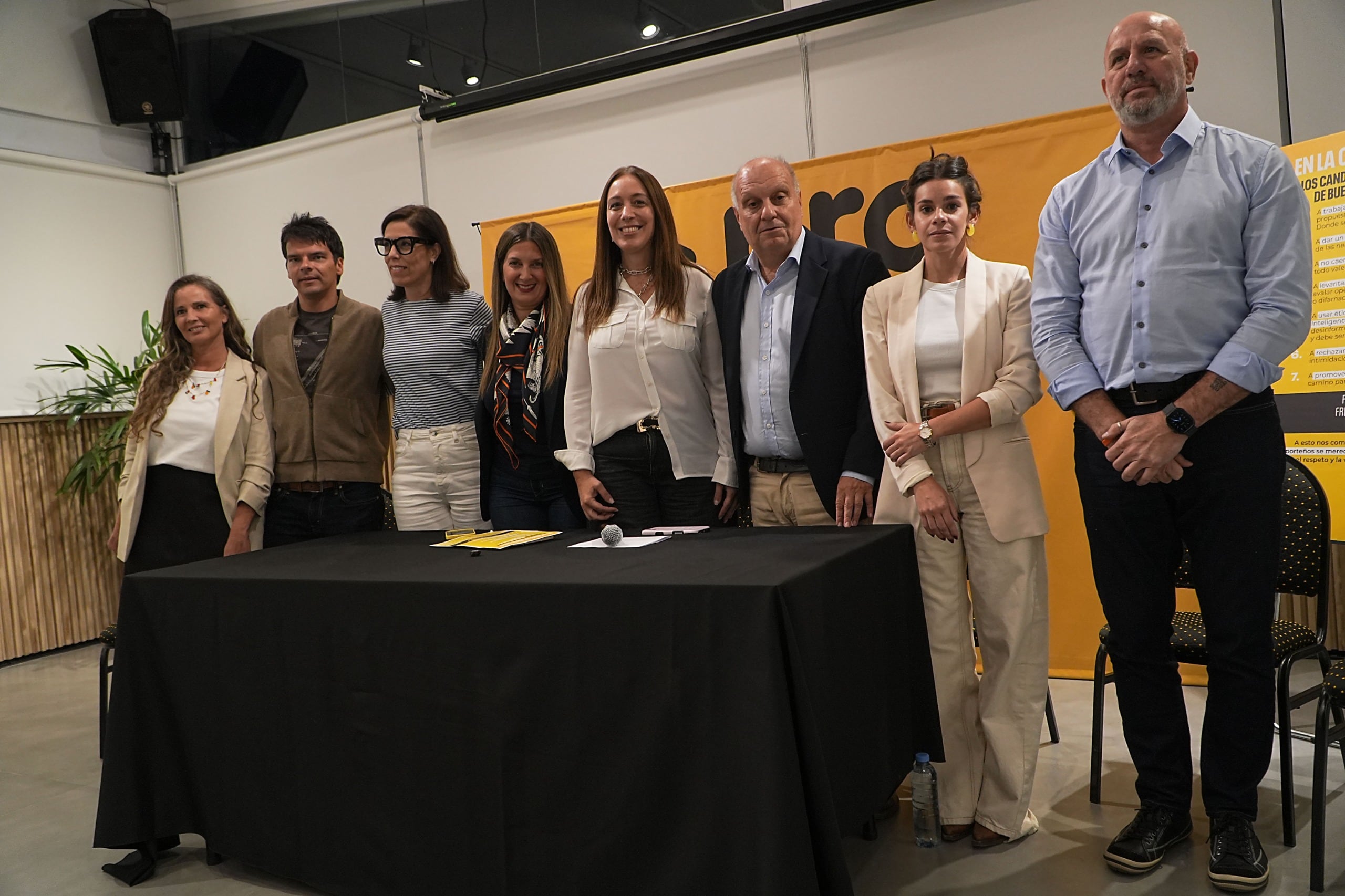 Lospennato, Vidal, Lombardi y Alonso, durante la conferencia de prensa
