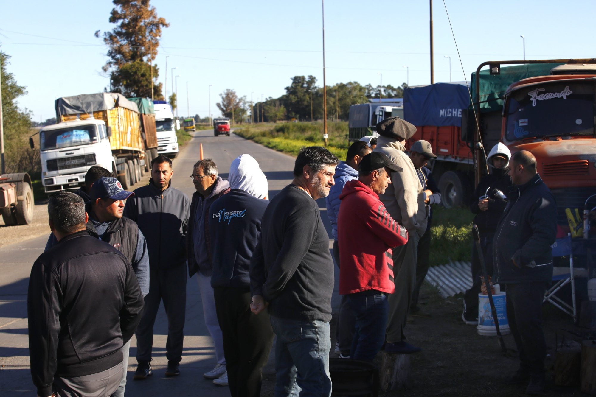 Los transportistas en Quequén