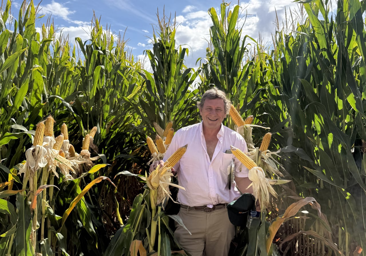 Federico Zerboni, presidente de Maizar. participó del encuentro técnico sobre maíz bajo riego y explicó el potencial agroecológico del cultivo en el Alto Valle