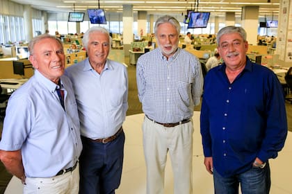 Carlos Garetto (Coninagro), Luciano Miguens (Sociedad Rural Argentina), Mario Llambías (Confederaciones Rurales) y Eduardo Buzzi (Federación Agraria)