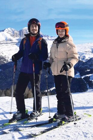 A diferencia de anteriores oportunidades, donde compartieron el esquí con la familia Darín en Bariloche, esta vez lo hicieron en plan de pareja. 