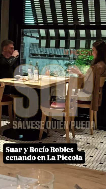 A finales de octubre, Suar y Robles Robles habían sido captados comiendo en un restaurante del barrio de Palermo