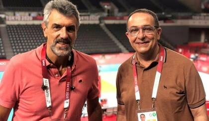 A Hugo Conte lo relató como jugador y hoy comparten las trasmisiones.