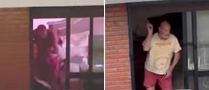 Recoleta: grabaron a un vecino que disparaba a las personas con un rifle de aire comprimido desde su balcón
