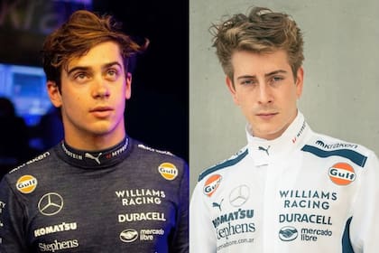 A la izquierda Franco Colapinto y a la derecha su doble, Emi Obern (Foto: Instagram @francopinto / @emiobern)