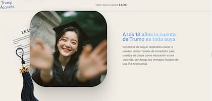 A los 18 años, los niños ya pueden retirar sus recursos de las cuentas Trump (trumpaccounts.gov)