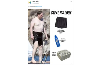 A los usuarios de Twitter no les llamó tanto la atención el lujoso yate en el que navegó Elon Musk sino el verlo con el torso descubierto