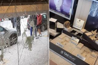 A plena luz del día y a mazazos robaron una joyería