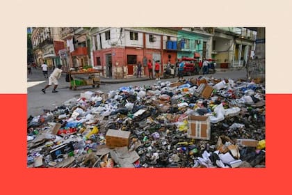 A menudo, la basura queda sin recoger en las esquinas de las calles.