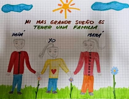 A menudo me imagino a la familia de mis sueños y la dibujo porque confío en que algún día se volverá realidad