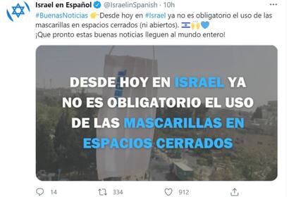 A partir de este martes, en Israel no se usan más tapabocas en lugares cerrados