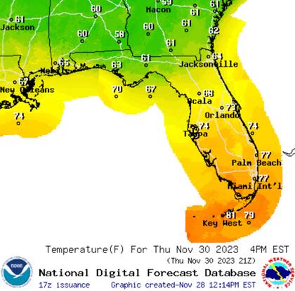 A partir del jueves se espera que se recupere el clima cálido en la mayor parte de Florida