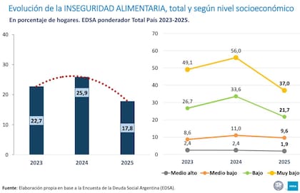 A pesar de la baja en los índices de indigencia, la inseguridad alimentaria todavía afecta a casi dos de cada diez hogares argentinos