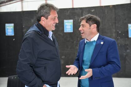 A pesar de no mostrarse juntos en el acto, Kicillof volvió a llamar a votar a Sergio Massa como presidente