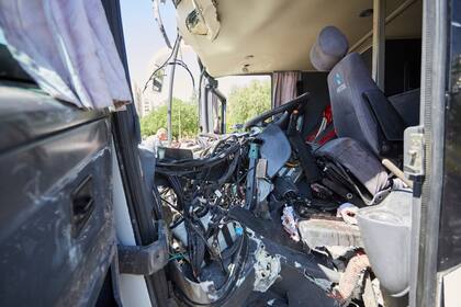 A pesar del estado del micro, no hubo heridos de gravedad