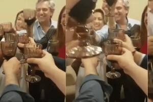 No, no es actual ni de 2020 el video de Fernández brindando con Tolosa Paz