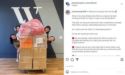A principios de agosto, Juliana Chan, fundadora y directora de Wildtype Media, anunció que su empresa operaría de forma completamente remota