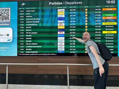 A punto de despegar hacia una nueva vida.