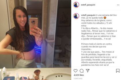 A punto de entrar en el octavo mes, Estefanía Pasquini contó cómo fueron los primeros meses de embarazo