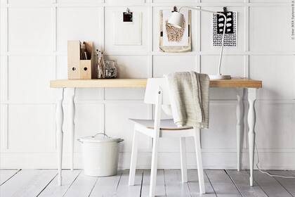 A puro blanco, un diseño simple que acompaña el estilo neutro de esta propuesta de trabajo