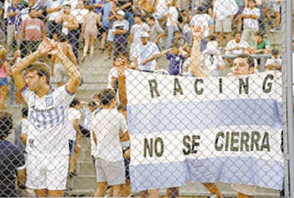 Racing fue uno de los clubes argentinos que se salvaron de la quiebra y el cierre por la Ley del Salvataje.