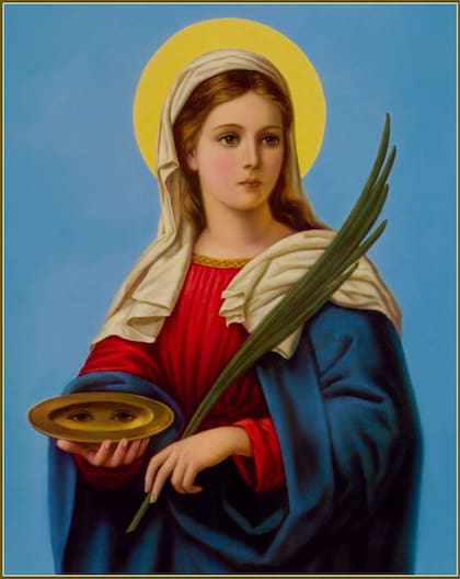 A Santa Lucía se la considera la patrona de la vista y todas las afecciones relacionadas (Foto: Diario Católico)