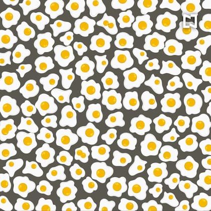 A simple vista, todos estos huevos parecen iguales, pero tres de ello son de doble yema. ¿Podés encontrarlos?