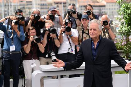 A sus 78 años, Douglas se mostró radiante en Cannes