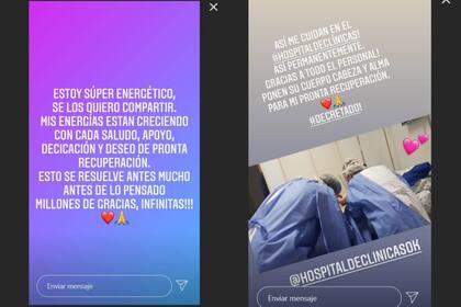 A través de sus redes sociales, Lio le agradeció a los médicos que lo atienden en este momento