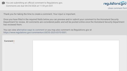 A través del Portal Federal de Reglamentación Electrónica se pueden agregar los comentarios sobre la reforma